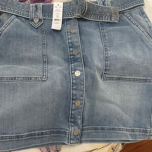 White House Black Market Light Blue Denim Skirt
